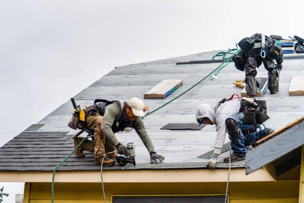 Professional Roof Replacement technician working in Crockett, TX